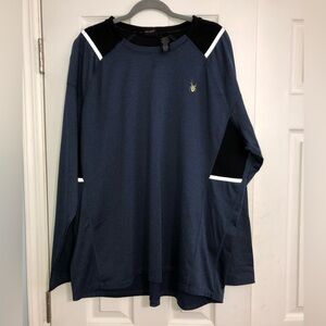 Spyder Active blue reflective‎ long sleeve men’s size XXL activewear outdoor